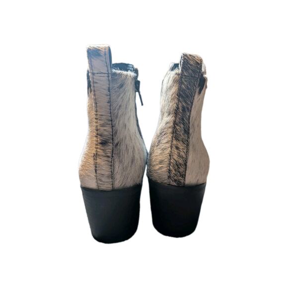 MYRA HAIR ON HIDE & HAND TOOLED WESTERN RODEO BOOTS SIZE 7 BOHO - Picture 5 of 9